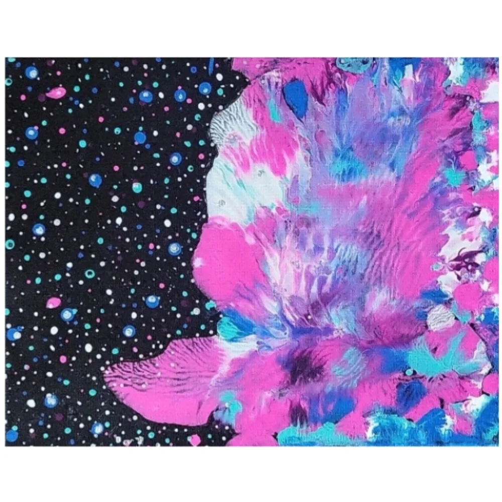 Hand Crafted Abstract Design 11x14 Inches Canvas Painting - Picture 3 of 4